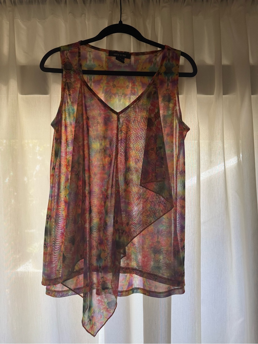 Anna Sui Multicolor Sheer V-Neck Layered Camisole